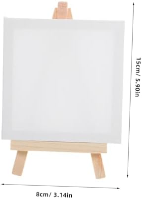 LIFKOME 12Pcs Small Canvases with Easels for Painting and Arts