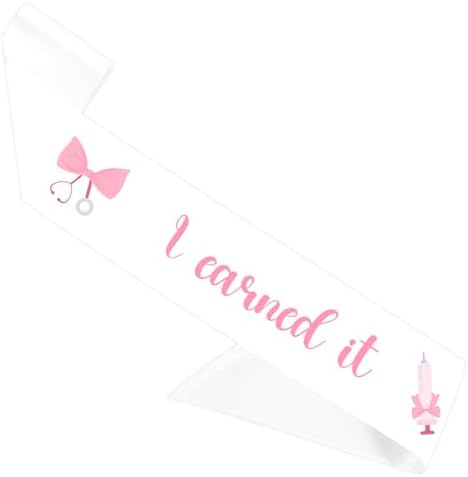 Earned It Pink Bow Graduation Stole for Nurses