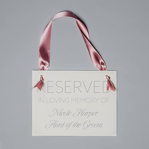 Personalized Wedding Memorial Sign Ceremony Chair Banner Custom Simple