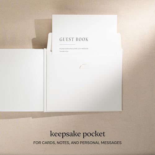 Kunitsa Co Wedding Guest Book with Oat Linen Cover