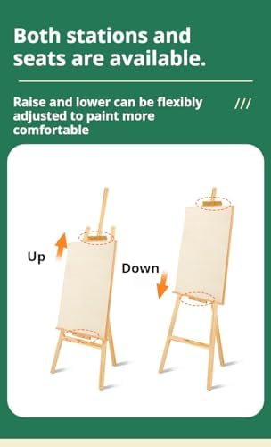 Adjustable Pink Wooden Easel for Art and Events