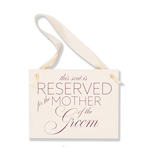 Mother of the Groom Wedding Chair Sign in Linen Cardstock