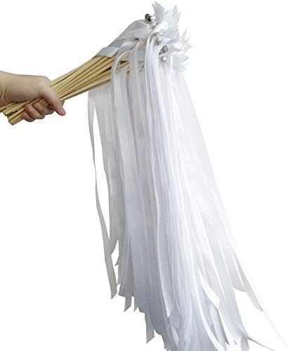 50PCS Magic Ribbon Wands with Bell and Ribbons for Parties