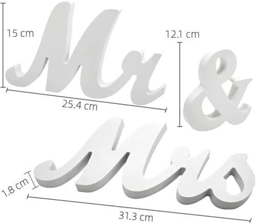 Mr And Mrs Wooden Table Sign for Wedding Reception
