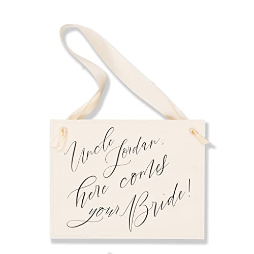 Personalized Ring Bearer Wedding Sign for Niece or Nephew