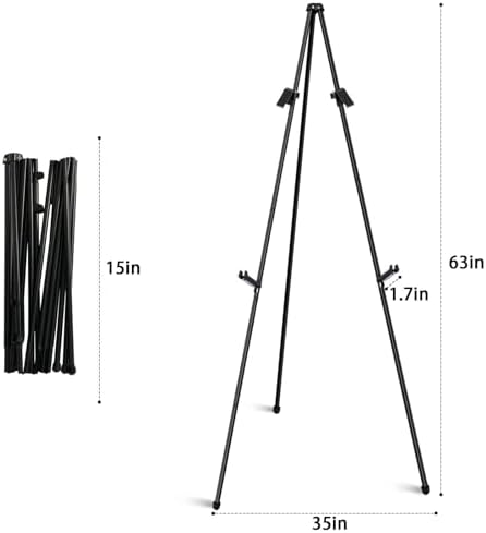 6 Pack Folding Easel Stand for Display and Sign