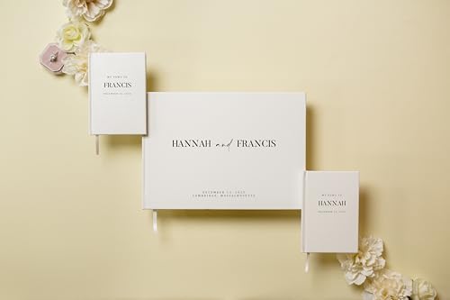 Personalized Wedding Book Set with Guestbook and Vow Books