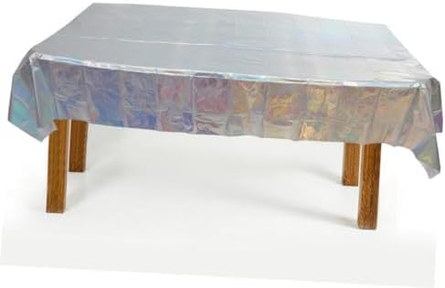 PRETYZOOM 2Pcs Iridescent Tablecloth Set for Birthday Parties