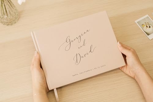 Personalized Linen Guest Book for Wedding Ceremony