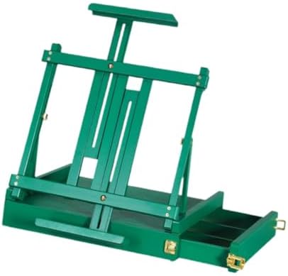 Folding Wooden Stand for Painting and Sketching with Storage Green
