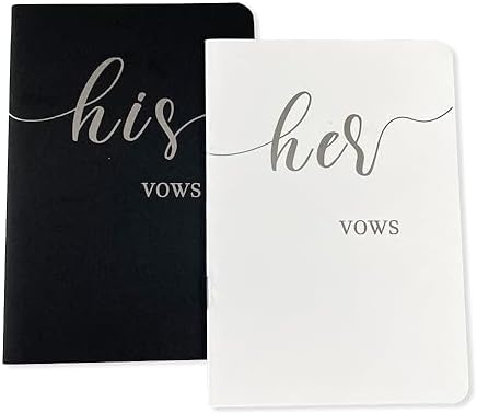 HANVOWS Vow Books His and Hers Wedding Set