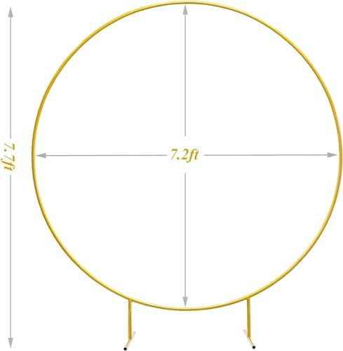 LANGXUN 72ft Gold Metal Balloon Arch Kit