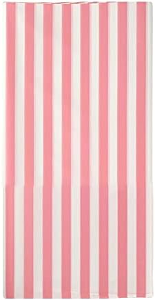 Retzjorv Vpang 2 Pcs Striped Plastic Tablecloths 54x108 Inch Pink Stripe