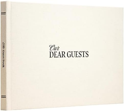 Kunitsa Co Wedding Guest Book with Oat Linen Cover