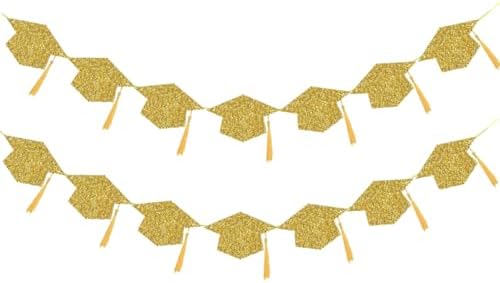 2025 Graduation Cap with Tassel Banners for Party Decor