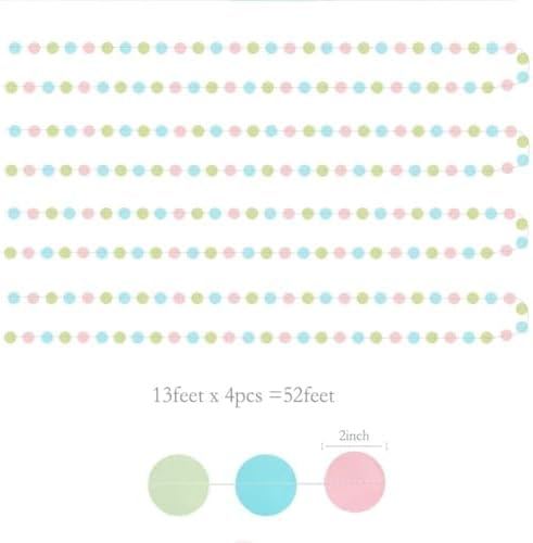Cheerland Pink Circle Streamer Garland 52ft
