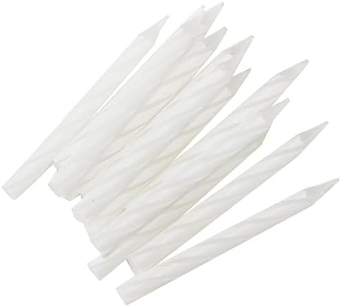 White Spiral Birthday Candles 24 Count 25 Inch