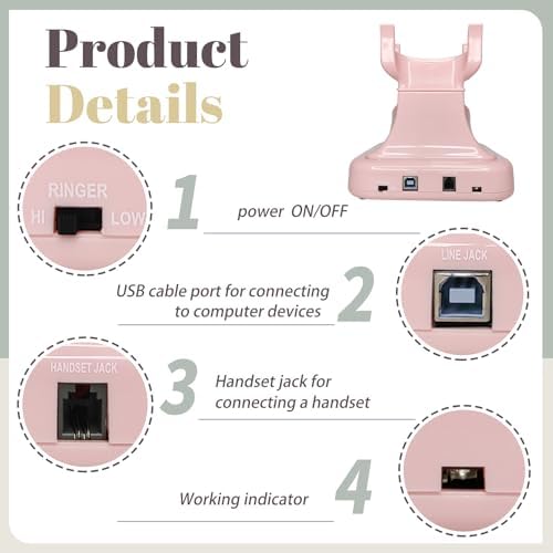 Pink Audio Guest Book Phone for Weddings