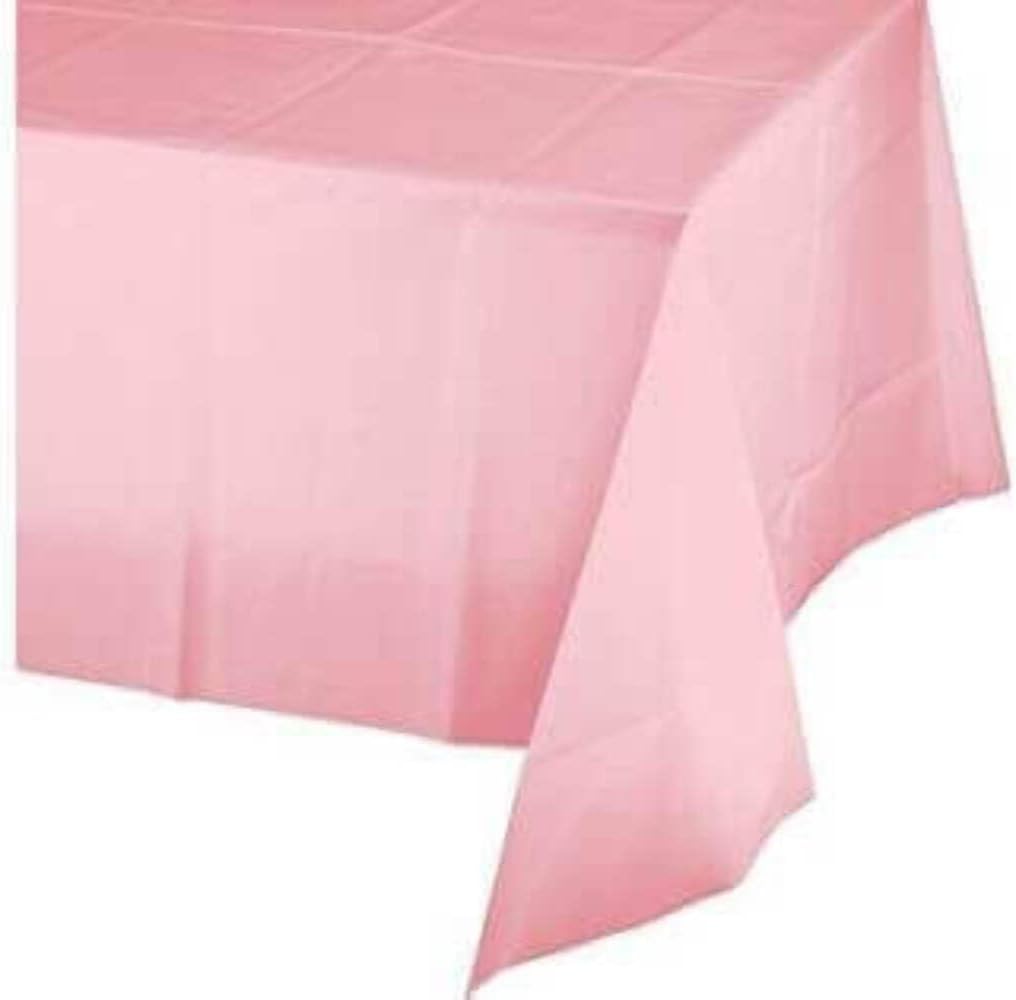 Creative Converting Plastic Table Cover 54x108 Classic Pink Pack of 12