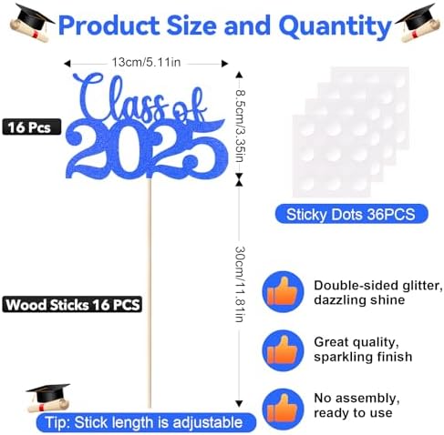 Class of 2025 Graduation Decorations Centerpieces