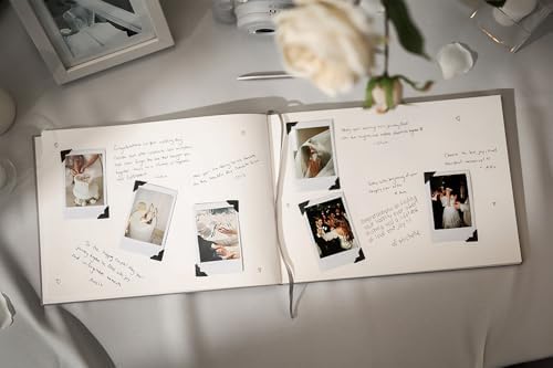 Modern Album Designs Personalized Wedding Book Set - Cream