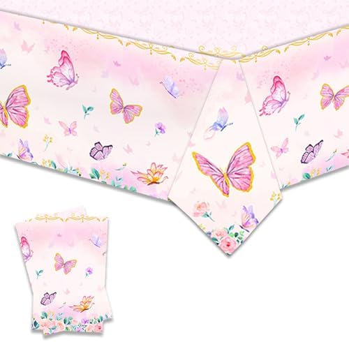 2pcs Butterfly Tablecloth for Party Decorations