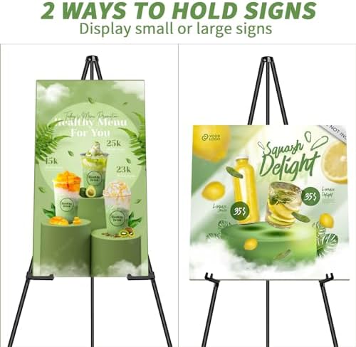 PUJIANG 6 Pack Foldable Art Easels with Case