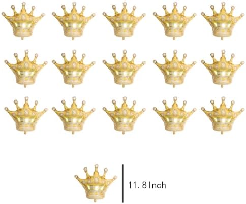 20Pcs Mini Crown Foil Balloons Gold Party Decorations