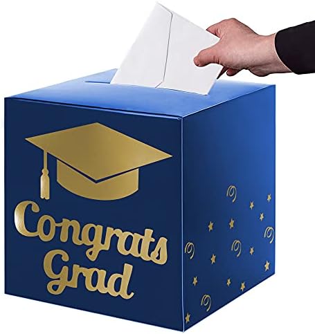 Graduation Card Box Holder Blue
