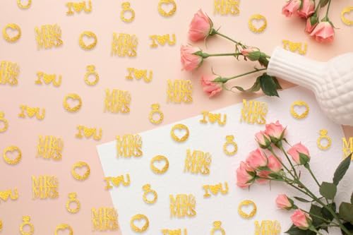 200PCS Gold Glitter Wedding Confetti Table Decor
