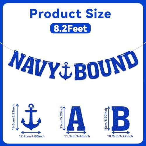Navy Bound Banner - Army Party Decorations