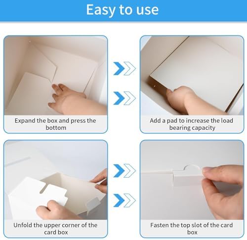 6 Pack 10 Inch White Cardboard Raffle Boxes