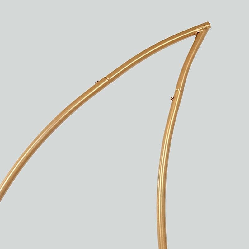 Balsa Circle Gold Metal Half Moon Wedding Arch 65ft