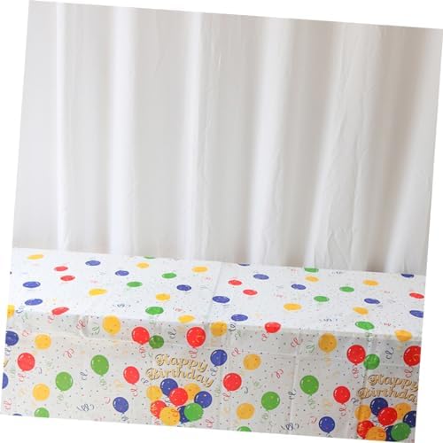 PRETYZOOM 2pcs Balloon Pattern Tablecloth for Birthday Parties