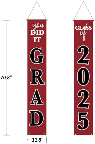 Class of 2025 Graduation Banner Black Gold