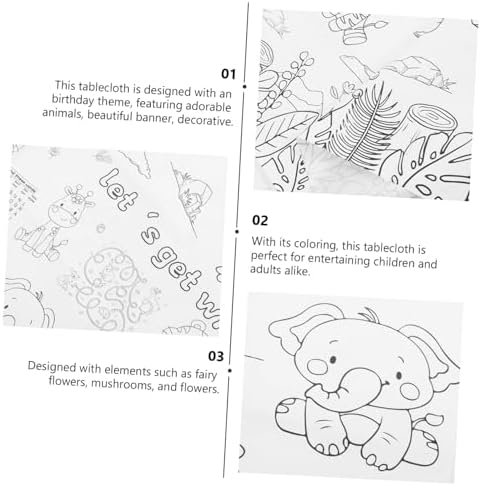 Birthday Zoo Themed Paper Tablecloth for Parties