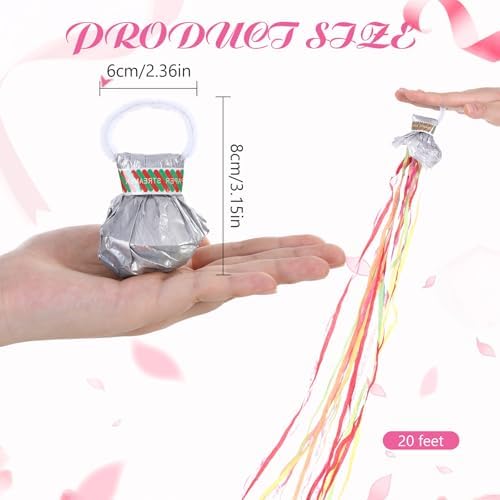 Poen 150 Pcs Streamers Poppers - No Mess Confetti Poppers for Celebrations