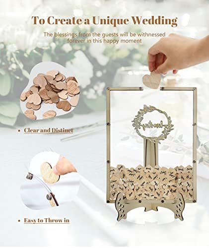 Heart Wedding Guest Book Alternative with Stand
