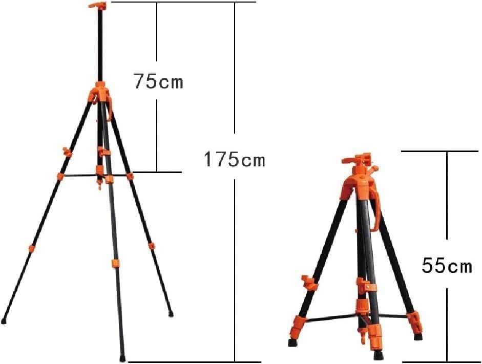 Adjustable Easel for Art and Painting 175cm Black and Orange