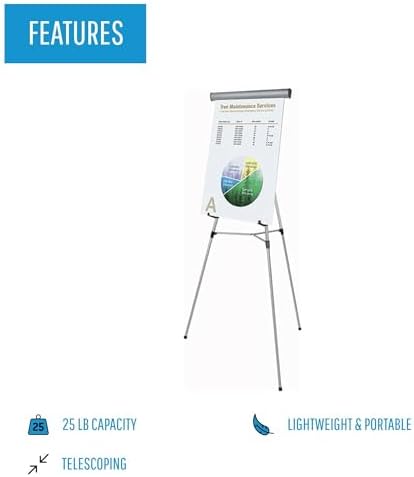 MasterVision 3-Leg Telescoping Display Easel Adjustable Height
