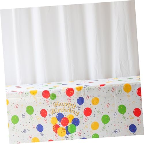 PRETYZOOM 2pcs Balloon Pattern Tablecloth for Birthday Parties