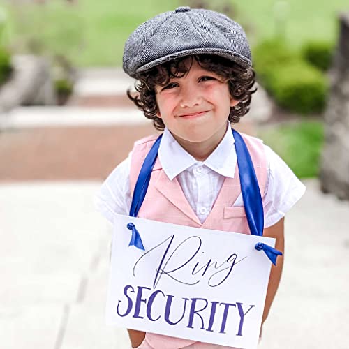 Ritzy Rose Ring Bearer Wedding Sign with Flower Girl Banner