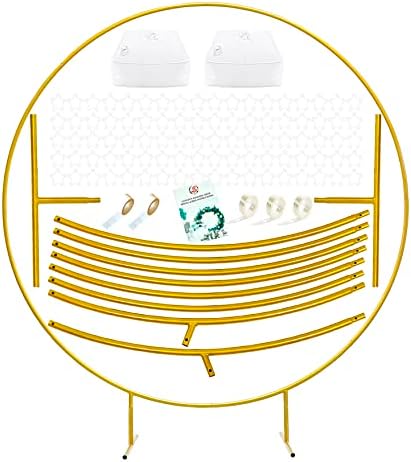 LANGXUN 72ft Gold Metal Balloon Arch Kit