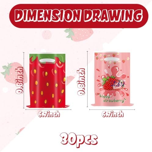Egami 30 Packs Strawberry Themed Party Bags