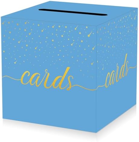 Light Blue Card Box for Wedding and Party Use