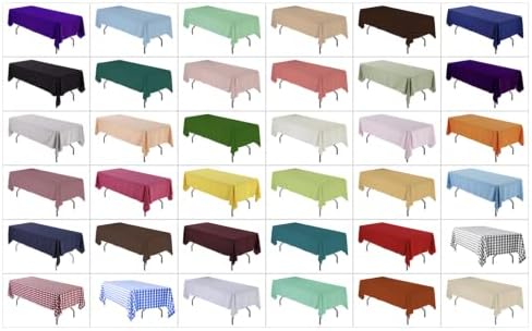 AK TRADING CO 60 x 102-Inch Rectangular Polyester Tablecloth - Charcoal