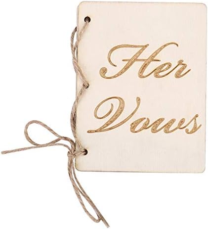 2pcs Wedding Vow Booklets with Hem Rope Decor