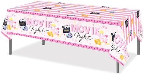 CC HOME Pink Popcorn Party Tablecloth 54x87 Inch