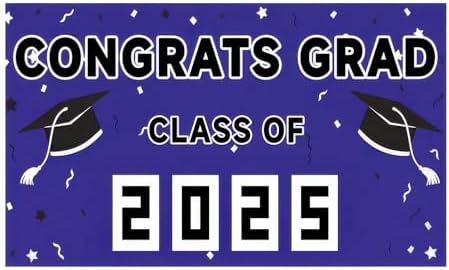 Graduation Banner Outdoor Decor 71x43 Inches