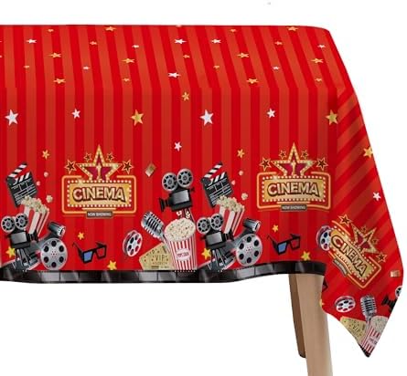 Movie Night Party Tablecloths 3 Pack 54in x 108in